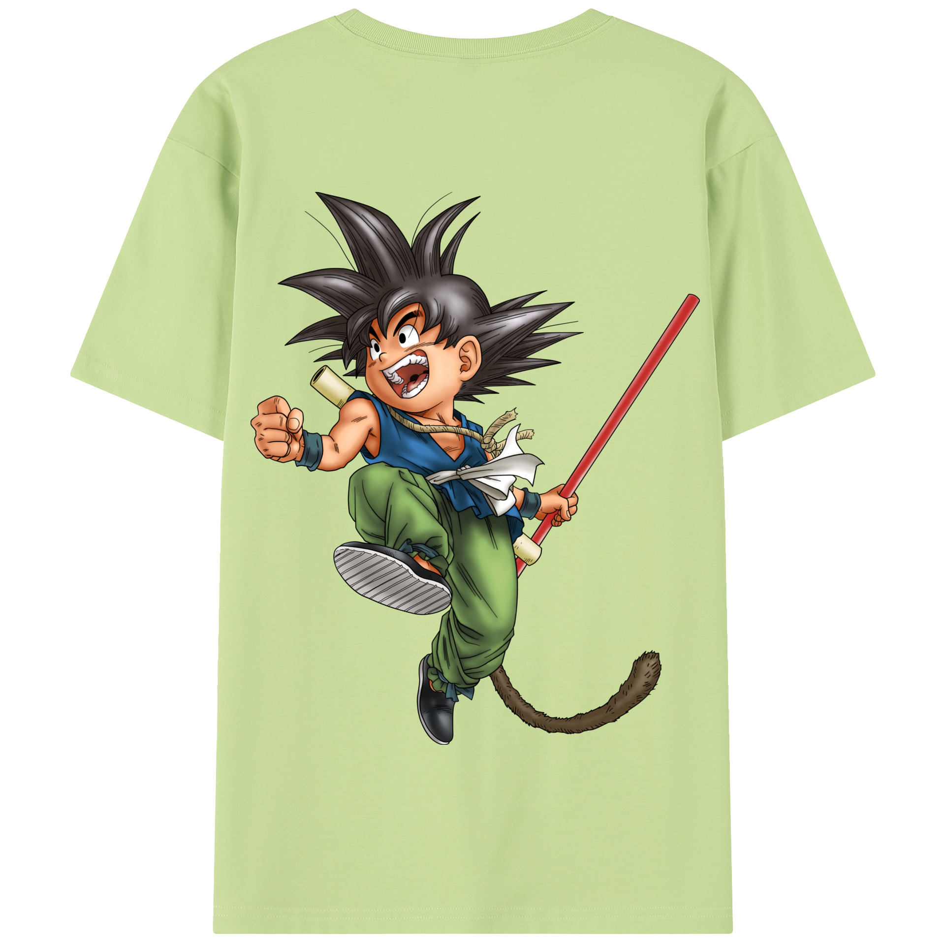 （画像用） ドラゴンボール 孫悟空（そん ごくう）Son Goku カカロット DRAGON BALL Kakarotto 綿100％半袖Tシャツ（背面プリント）